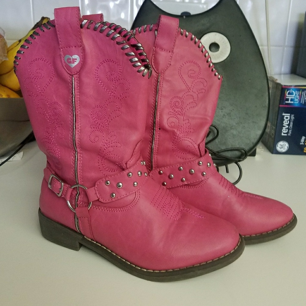 GIRLS PINK COWBOY BOOTS